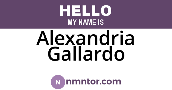 Alexandria Gallardo