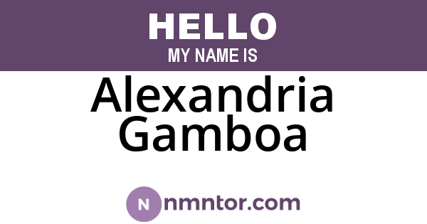 Alexandria Gamboa