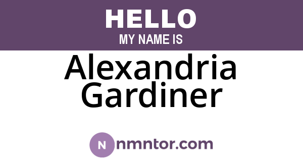 Alexandria Gardiner