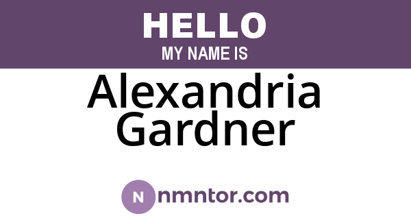 Alexandria Gardner