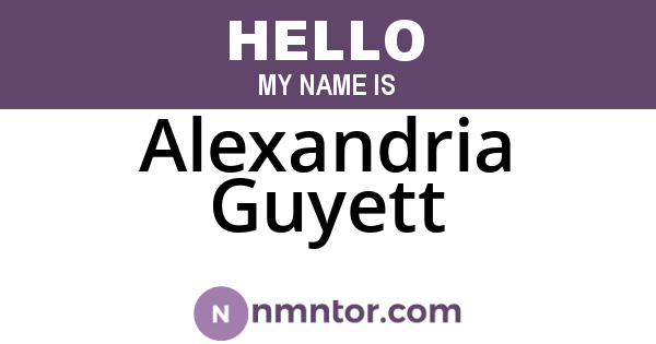 Alexandria Guyett