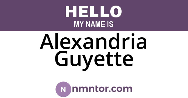 Alexandria Guyette
