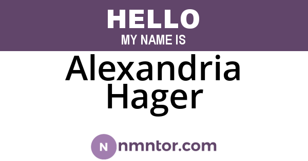 Alexandria Hager