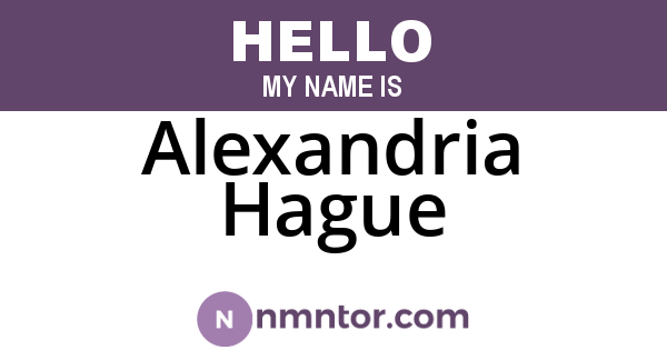 Alexandria Hague