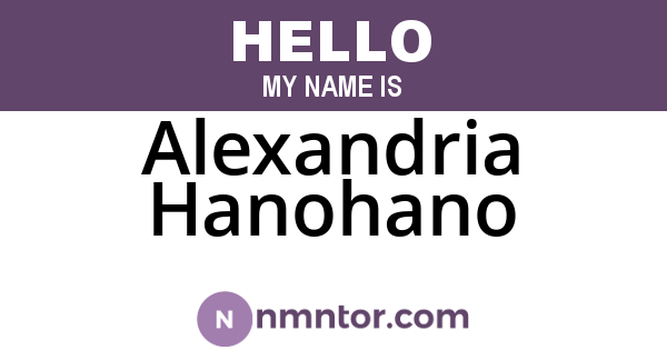 Alexandria Hanohano