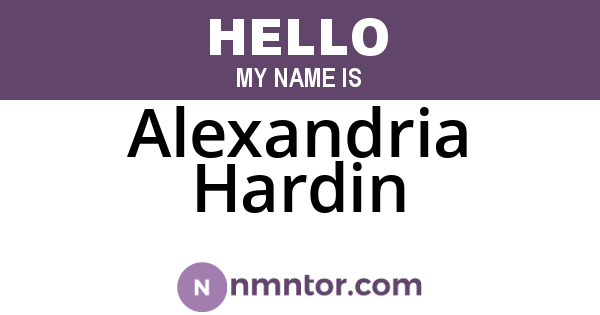 Alexandria Hardin