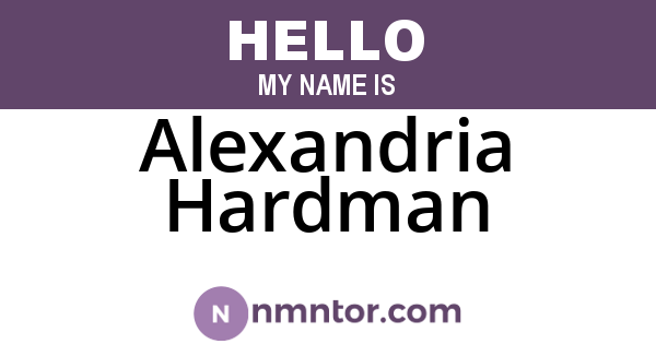 Alexandria Hardman