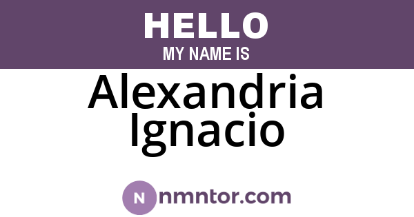 Alexandria Ignacio