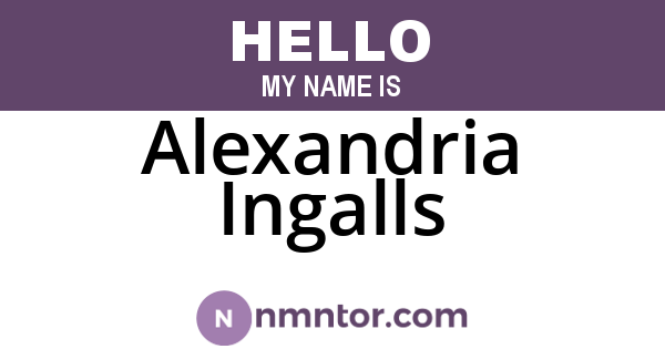 Alexandria Ingalls