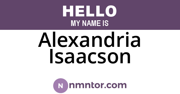 Alexandria Isaacson