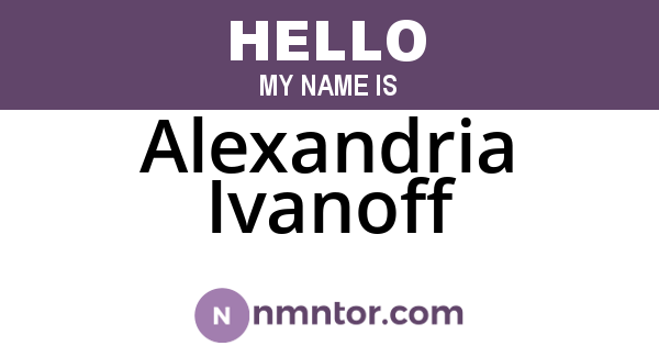 Alexandria Ivanoff