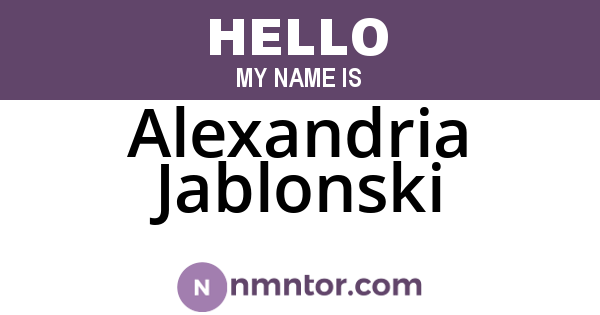 Alexandria Jablonski