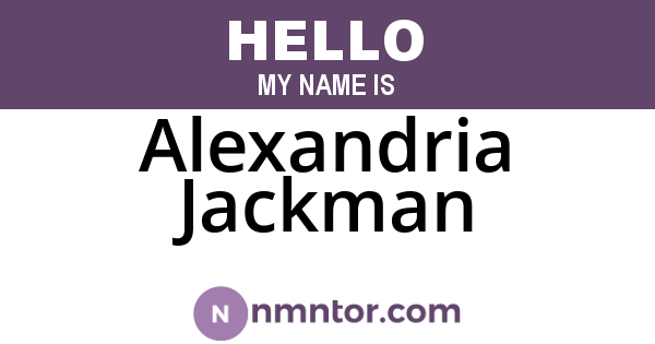 Alexandria Jackman