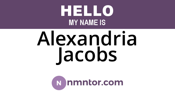 Alexandria Jacobs