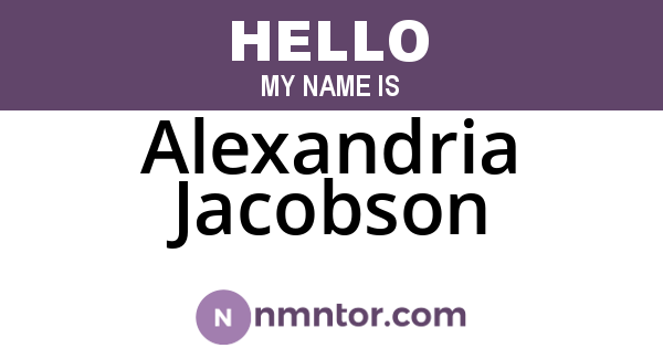 Alexandria Jacobson