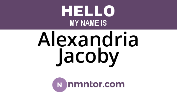 Alexandria Jacoby