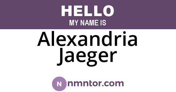 Alexandria Jaeger