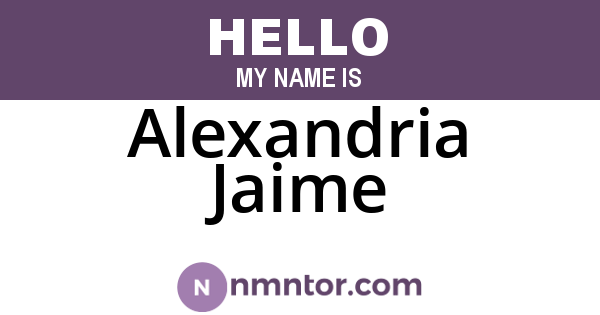Alexandria Jaime