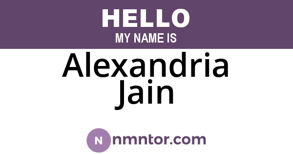 Alexandria Jain
