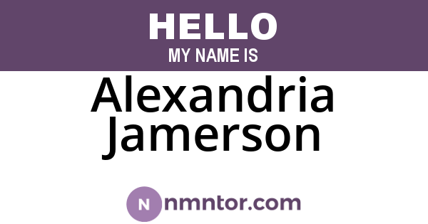 Alexandria Jamerson