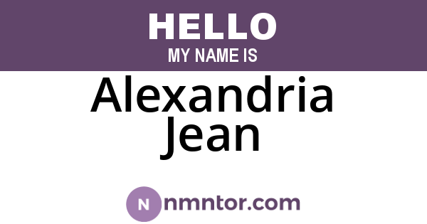 Alexandria Jean