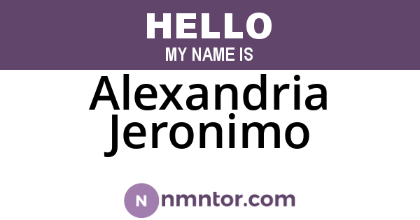 Alexandria Jeronimo