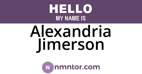 Alexandria Jimerson