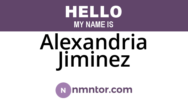 Alexandria Jiminez
