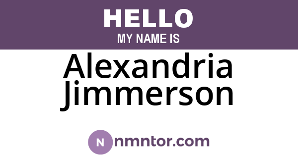 Alexandria Jimmerson