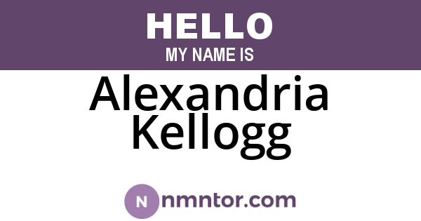 Alexandria Kellogg