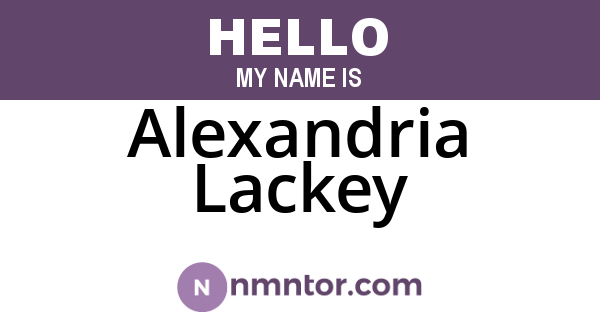 Alexandria Lackey