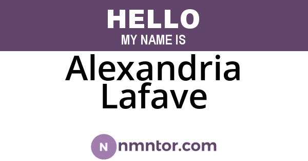 Alexandria Lafave