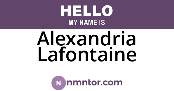 Alexandria Lafontaine