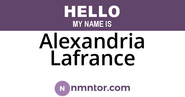 Alexandria Lafrance