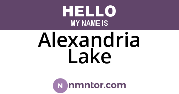 Alexandria Lake