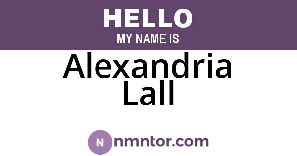 Alexandria Lall