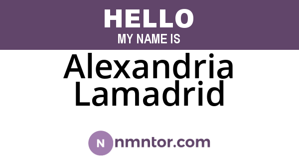 Alexandria Lamadrid