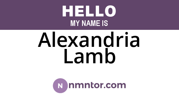 Alexandria Lamb