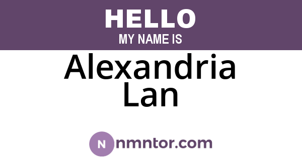 Alexandria Lan