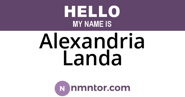 Alexandria Landa