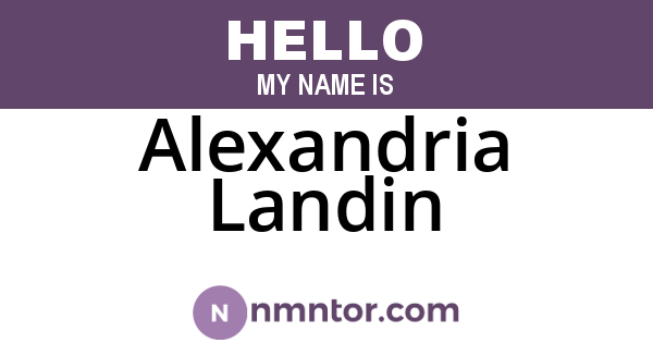 Alexandria Landin