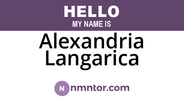 Alexandria Langarica