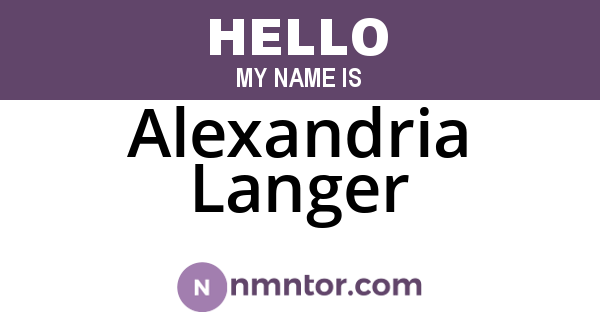 Alexandria Langer