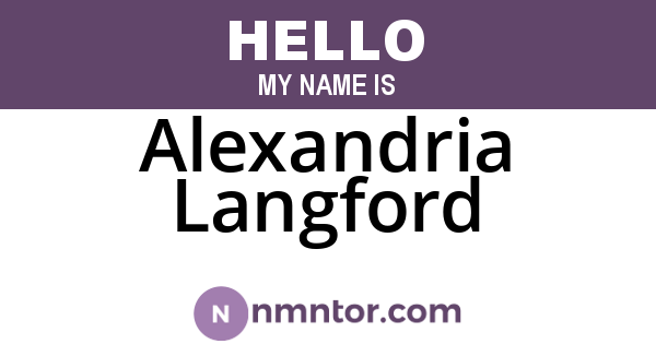 Alexandria Langford