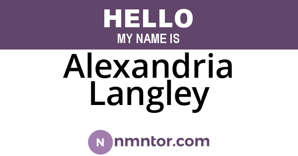 Alexandria Langley