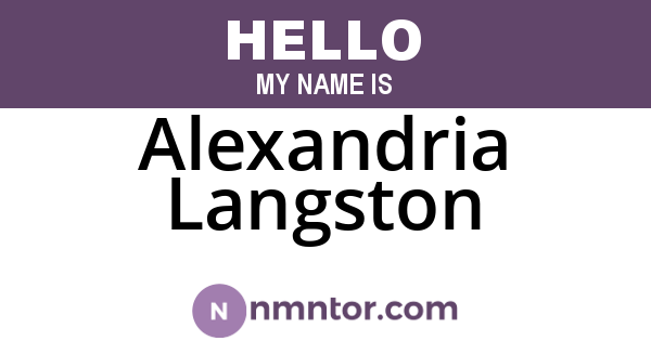 Alexandria Langston