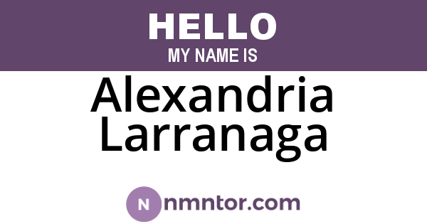 Alexandria Larranaga