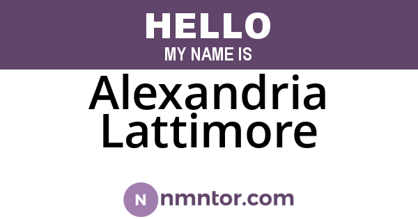 Alexandria Lattimore