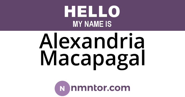 Alexandria Macapagal