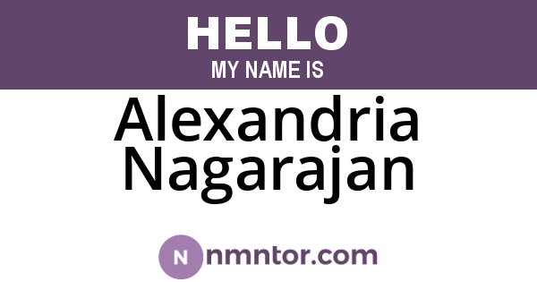 Alexandria Nagarajan